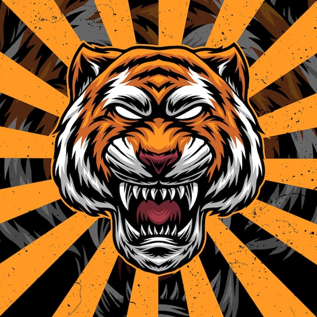 Ilustración de arte de tigre