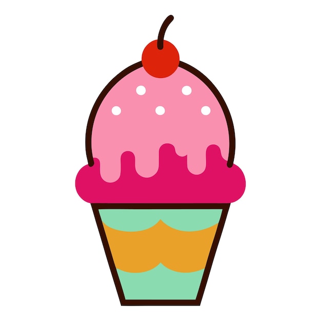 Ilustración de arte de vector de helado