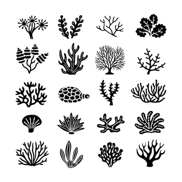 Ilustración de arte vectorial de arrecifes de coral