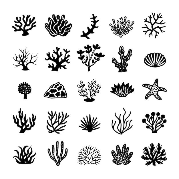 Ilustración de arte vectorial de arrecifes de coral