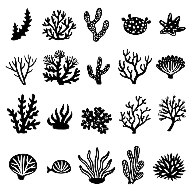 Ilustración de arte vectorial de arrecifes de coral