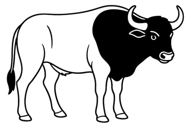 Ilustración de arte vectorial de búfalos