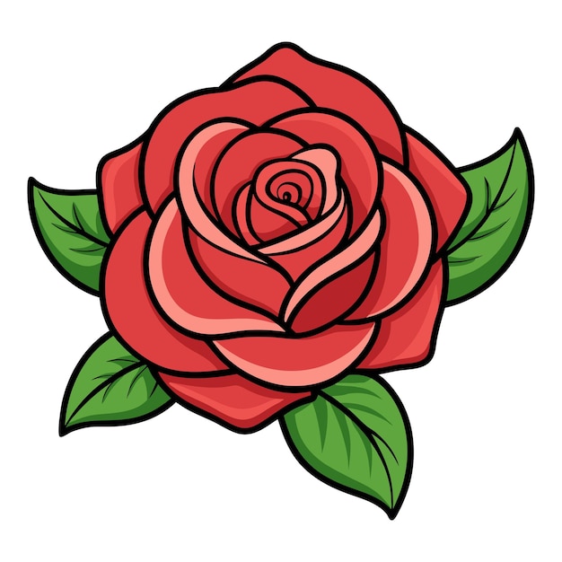 Ilustración de arte vectorial de color rojo rosa