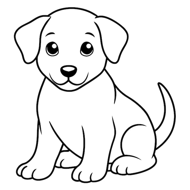 Vector ilustración de arte vectorial para colorear libros para perros 53