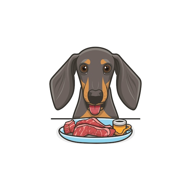 Vector ilustración de arte vectorial de dachshund