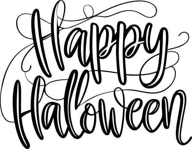 Ilustración de arte vectorial feliz de Halloween