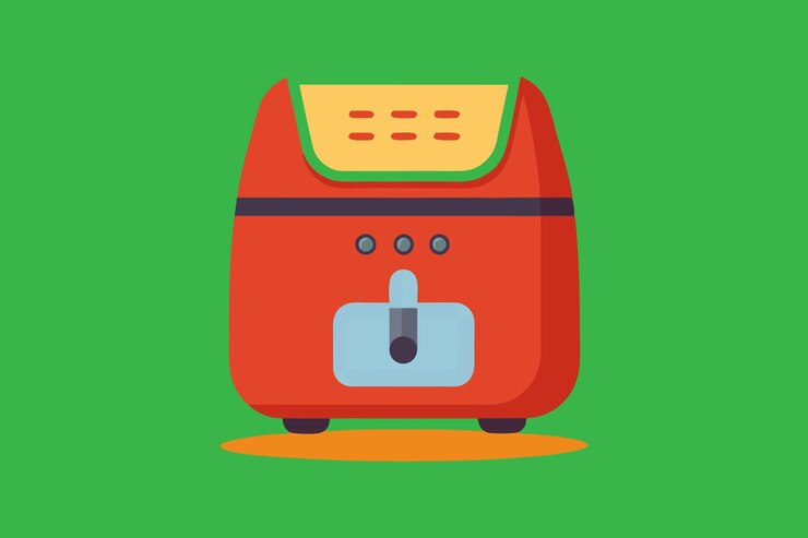 Vector ilustración de arte vectorial de la freidora de aire