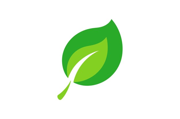 Ilustración de arte vectorial de la hoja verde del icono ecológico