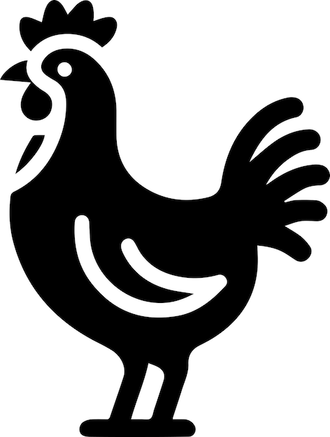 Ilustración de arte vectorial del icono de gallina Un simple vector de icono de galina 9