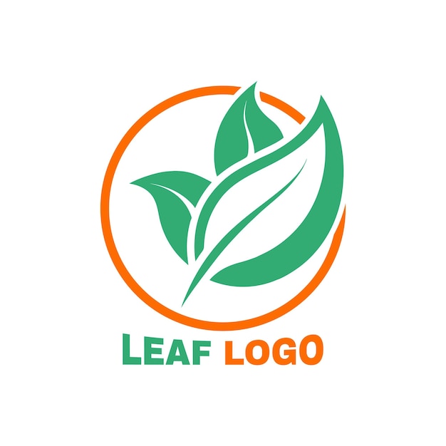 Ilustración de arte vectorial del icono del logotipo de la hoja minimalista para la marca moderna