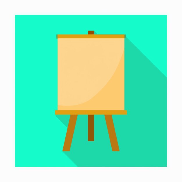 Ilustración de arte vectorial de icono plano de lienzo
