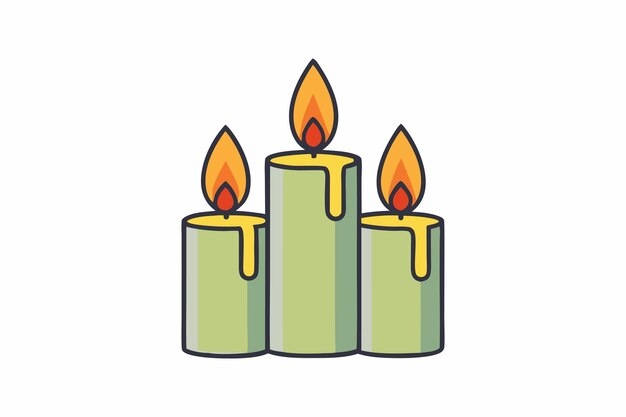 Ilustración de arte vectorial del icono de las velas