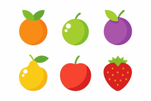 Ilustración de arte vectorial de íconos de frutas