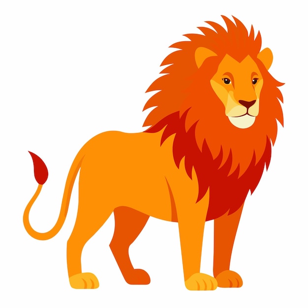Ilustración de arte vectorial del león 7