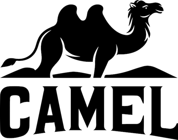 Ilustración de arte vectorial del logotipo de Camel Ilustración vectorial de la silueta del icono de Camel 9