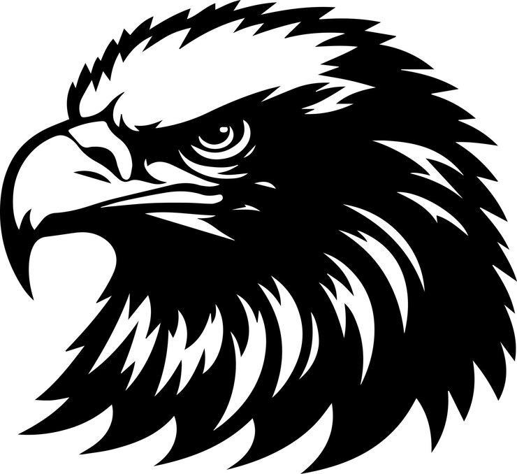 Vector ilustración de arte vectorial del logotipo de la cara del águila 2