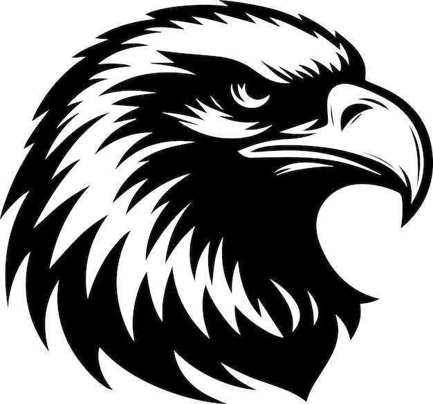 Ilustración de arte vectorial del logotipo de la cara del águila 5