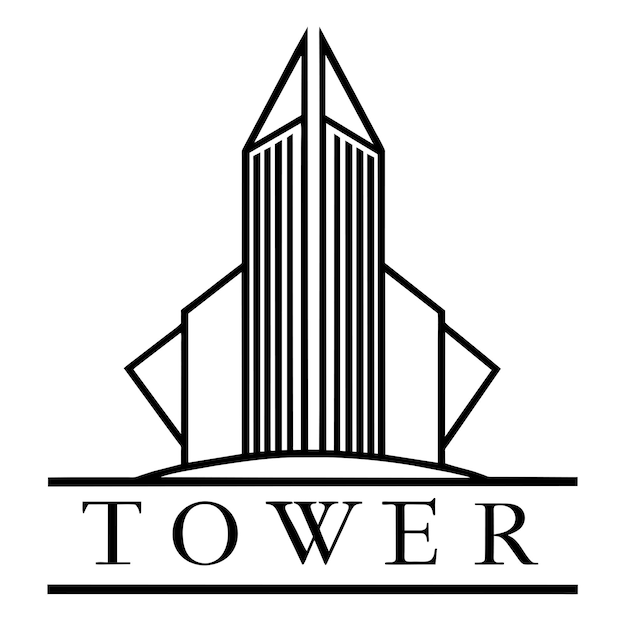 Ilustración de arte vectorial del logotipo del edificio 1
