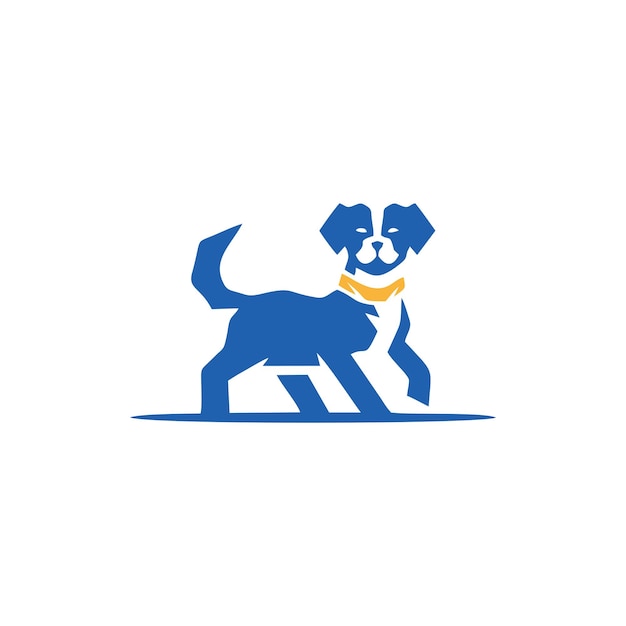 Ilustración de arte vectorial de logotipo moderno sencillo para perros