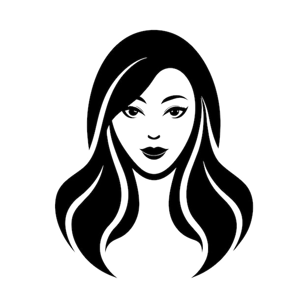 Ilustración de arte vectorial del logotipo de la tienda de cosméticos con rostro de mujer 10