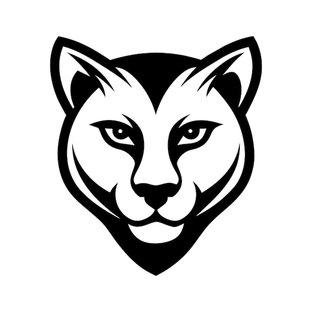 Una ilustración de arte vectorial minimalista del logotipo de puma