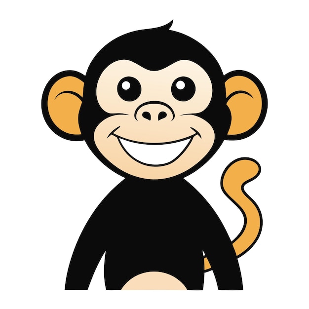 Ilustración de arte vectorial de monos divertidos