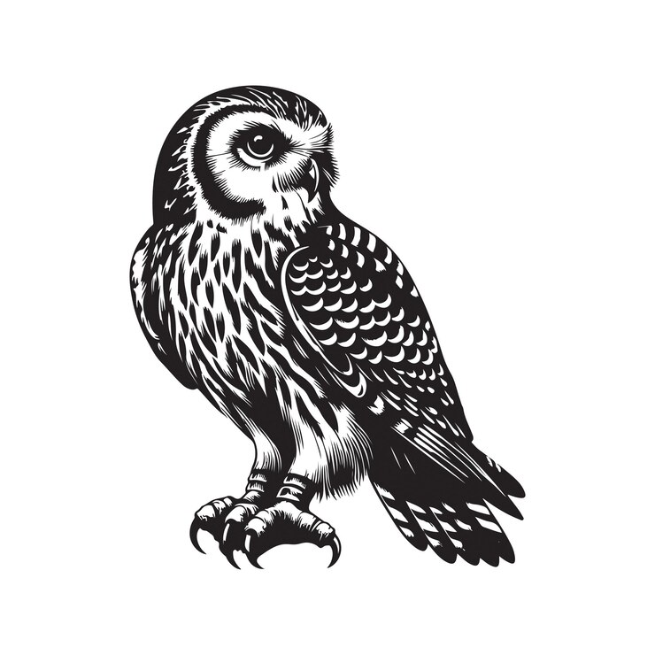 Ilustración de arte vectorial de pájaros halcón