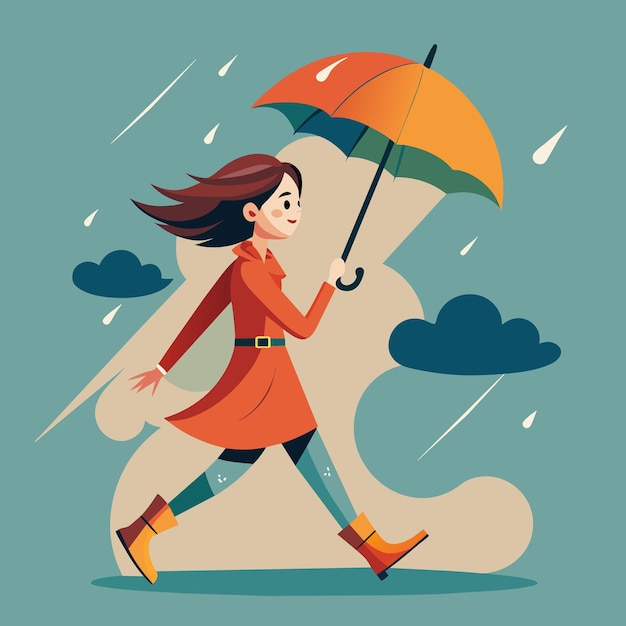 Ilustración de arte vectorial de paraguas 16