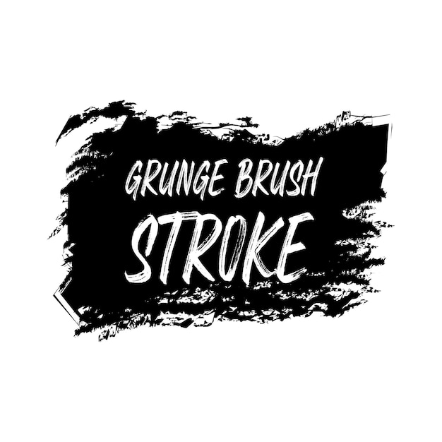 Ilustración de arte vectorial de pincel grunge sobre un fondo blanco