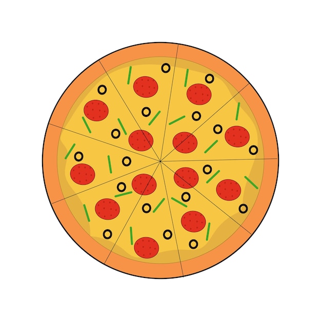 Vector ilustración de arte vectorial de pizza