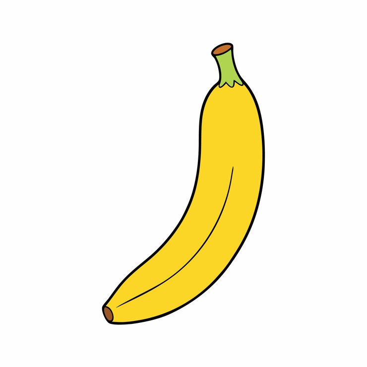 Ilustración de arte vectorial de plátano Diseño plano de frutas de plátanos