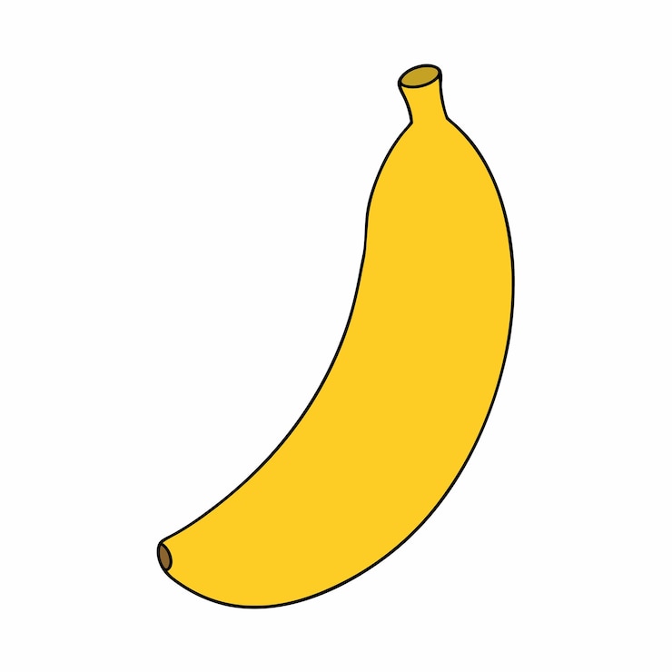 Ilustración de arte vectorial de plátano Diseño plano de frutas de plátanos