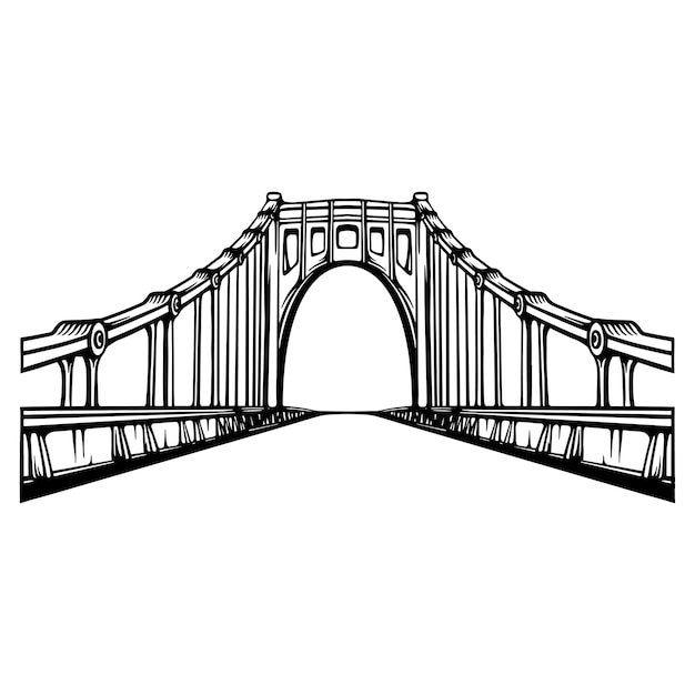 Ilustración de arte vectorial puente