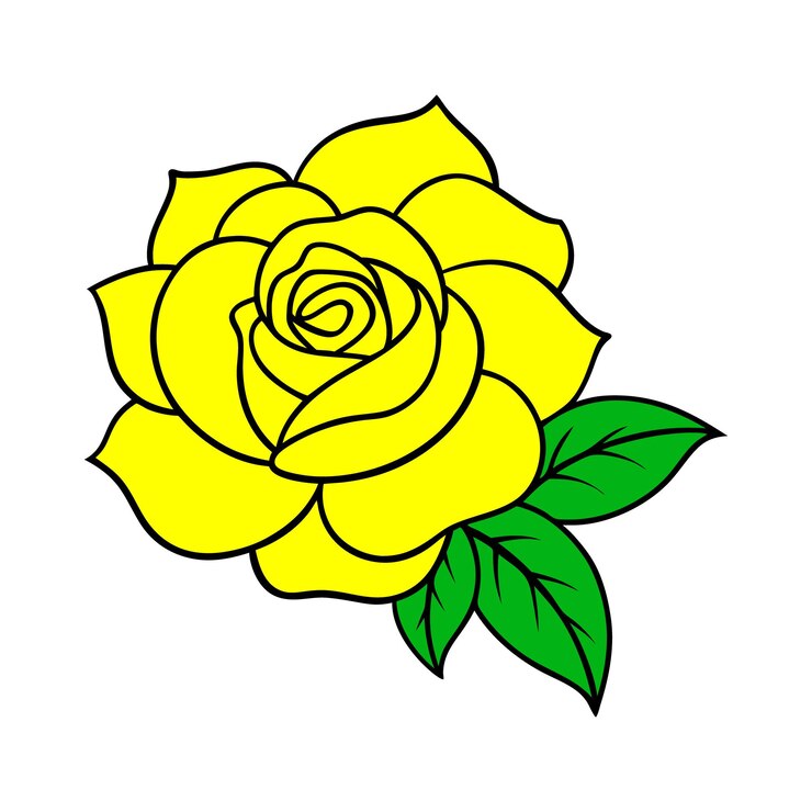 Ilustración de arte vectorial de rosas coloridas