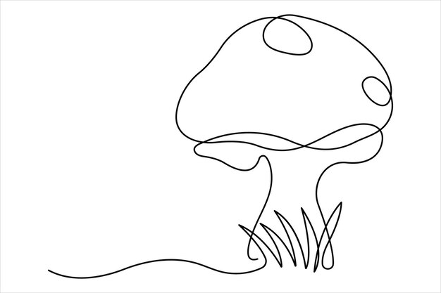 Ilustración de arte vectorial de setas de la naturaleza en una sola línea continua de setas
