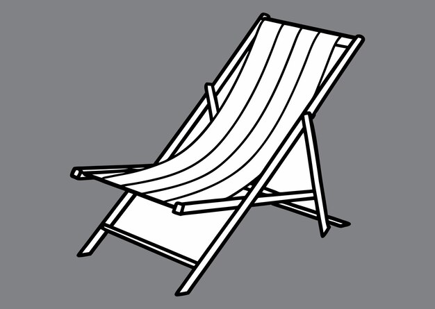 Ilustración de arte vectorial de la silla Aram de fondo blanco