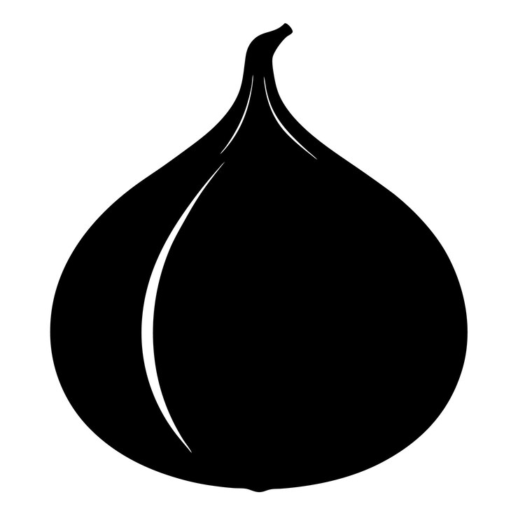 Ilustración de arte vectorial de silueta de higos y diseño de obras de arte de frutas de higos de color negro