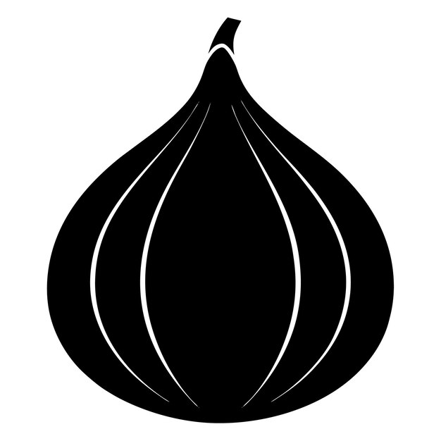 Ilustración de arte vectorial de silueta de higos y diseño de obras de arte de frutas de higos de color negro