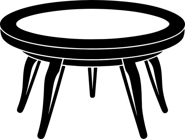 una ilustración de arte vectorial de silueta de una mesa de café