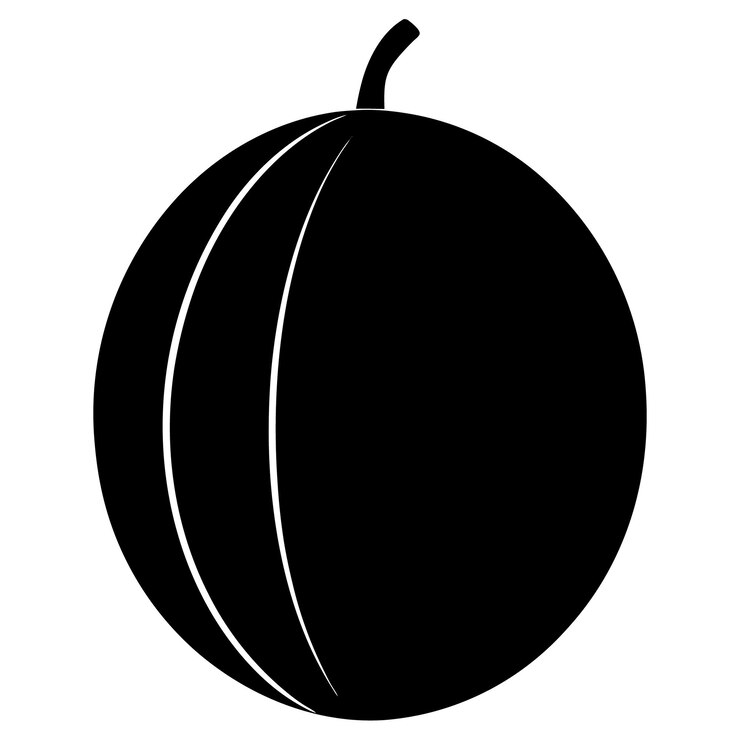 Ilustración de arte vectorial de silueta de miel negra Diseño de obras de arte de frutas de miel negra
