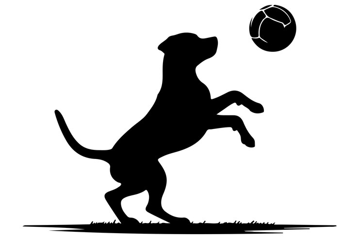 Ilustración de arte vectorial de silueta de perro