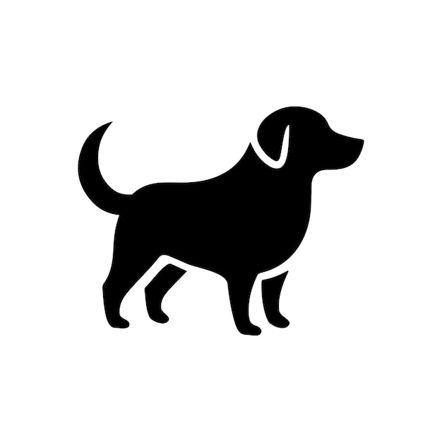 Ilustración de arte vectorial de silueta de perro