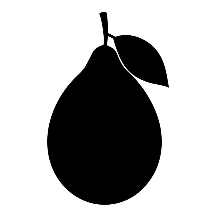 Ilustración de arte vectorial de silueta de uvas y diseño de frutas de uvas negras