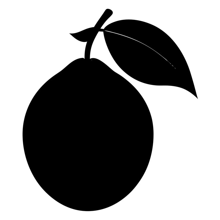 Ilustración de arte vectorial de silueta de uvas y diseño de frutas de uvas negras