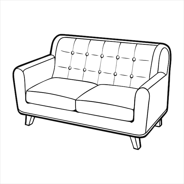 Ilustración de arte vectorial del sofá