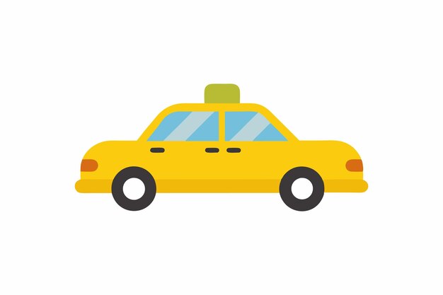 Una ilustración de arte vectorial de taxi amarillo
