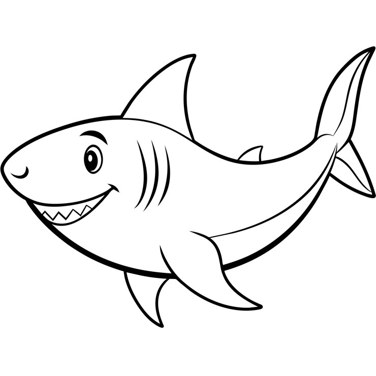 Ilustración de arte vectorial de tiburones 15