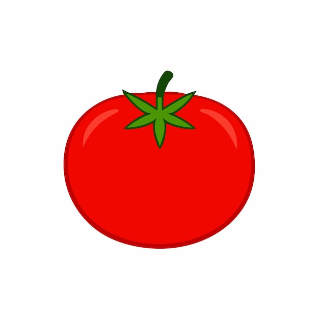 Ilustración de arte vectorial de un tomate con una rama 15