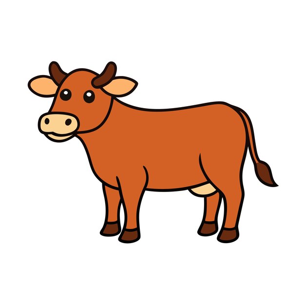 Ilustración de arte vectorial de vacas divertidas