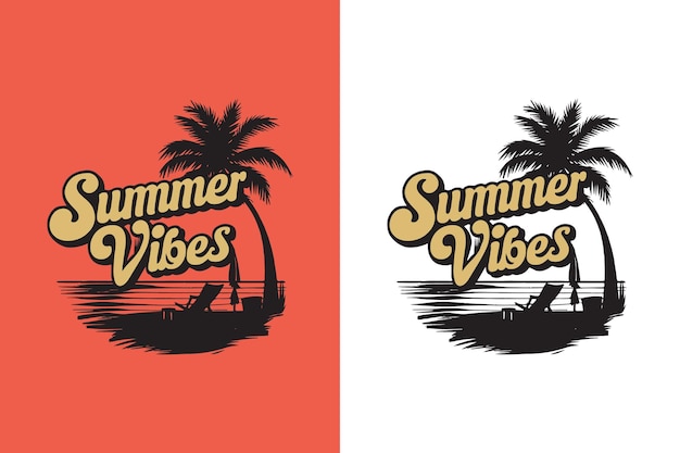 Ilustración de arte vectorial de las vibraciones de verano